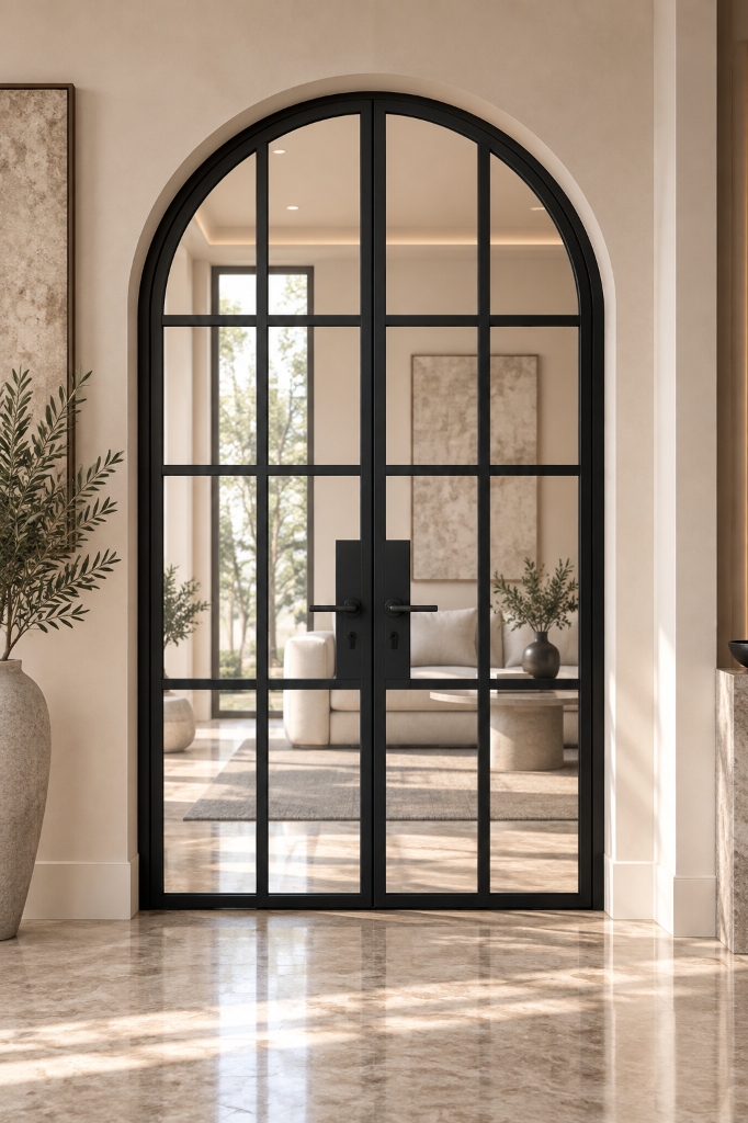 TORAVÉ Celeste — 6-Lite Glass Curved Top Double Door