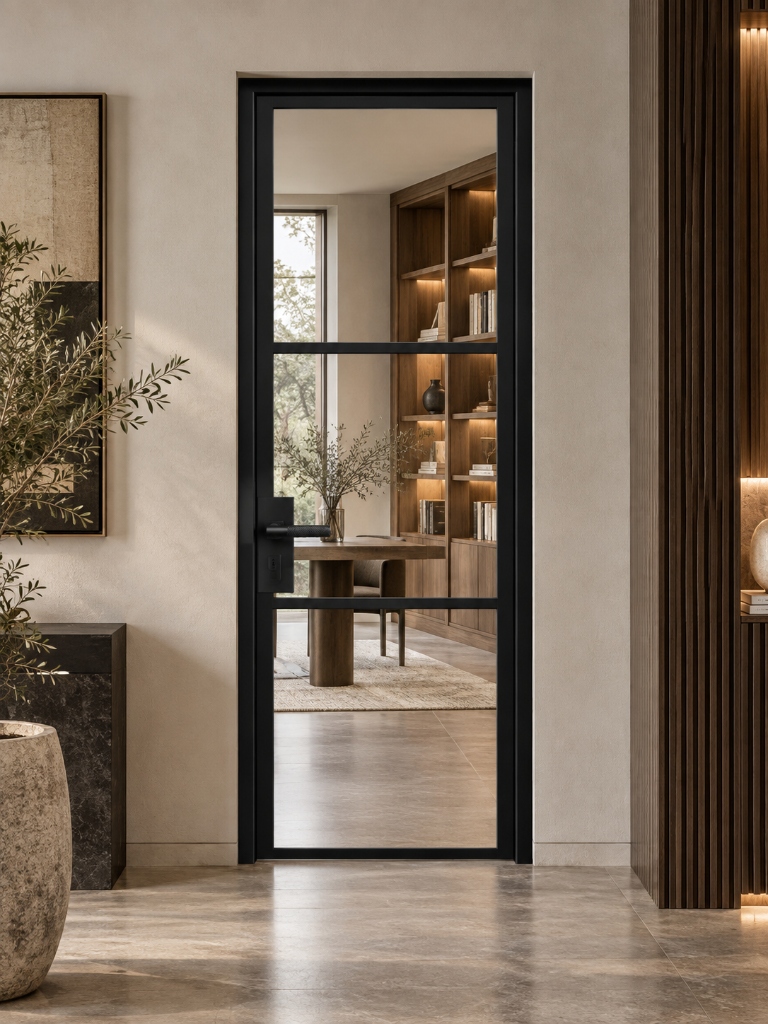 TORAVÉ Solis — 3-Lite Glass Single Door