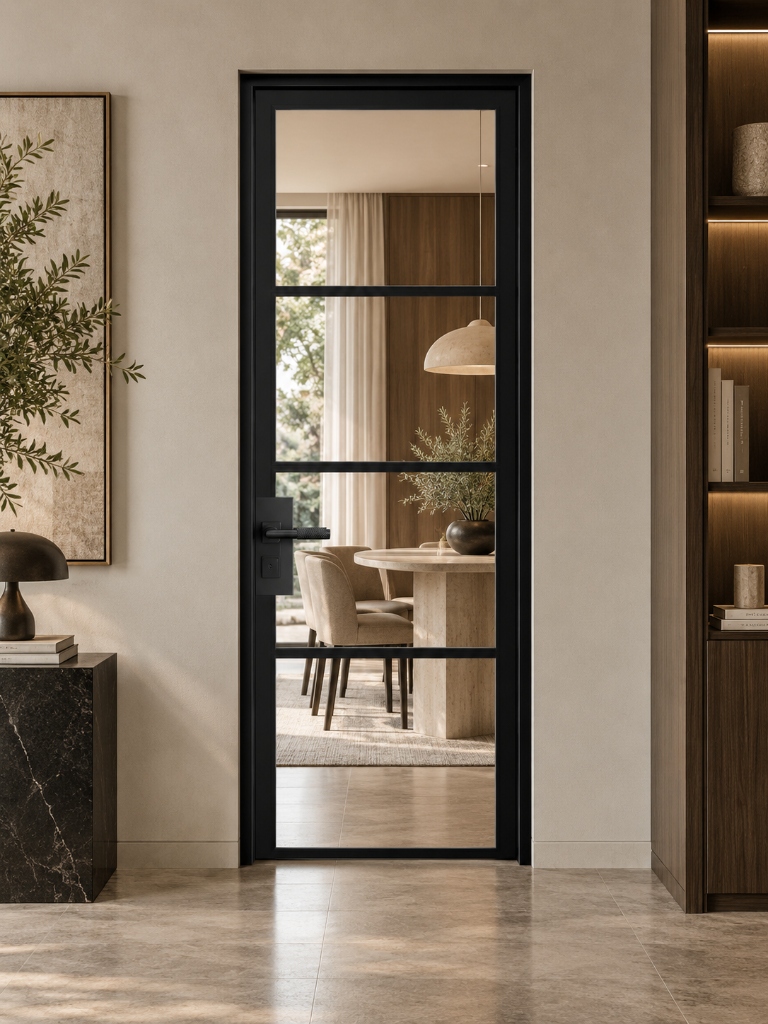 TORAVÉ Solis — 4-Lite Glass Single Door