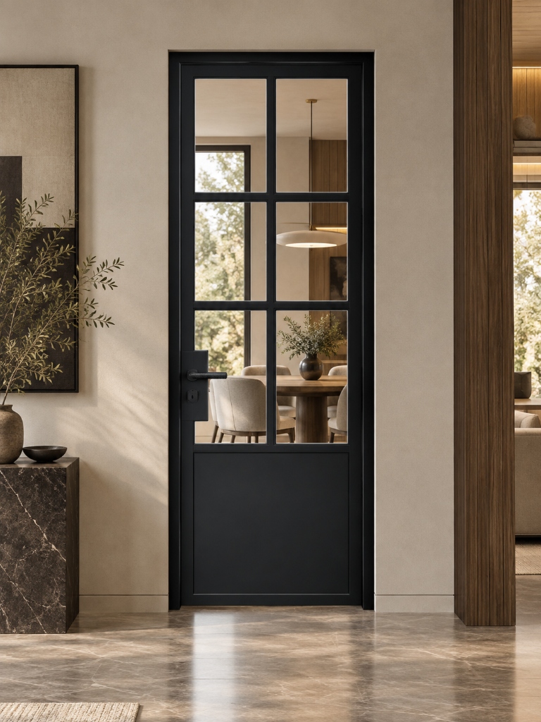 TORAVÉ Solis — 6-Lite Glass with Solid Lower Panel Single Door