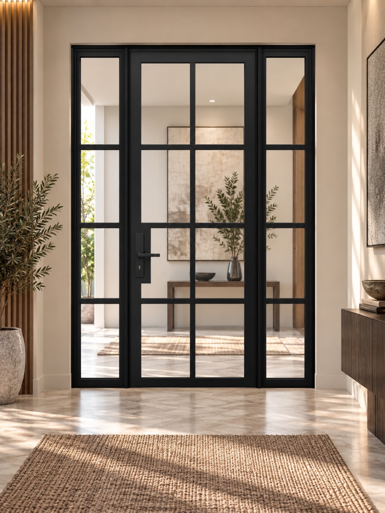 TORAVÉ Solis — 8-Lite Glass Single Door with Side lights