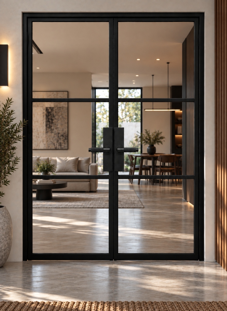 TORAVÉ Solis — 3-Lite Glass Double Door