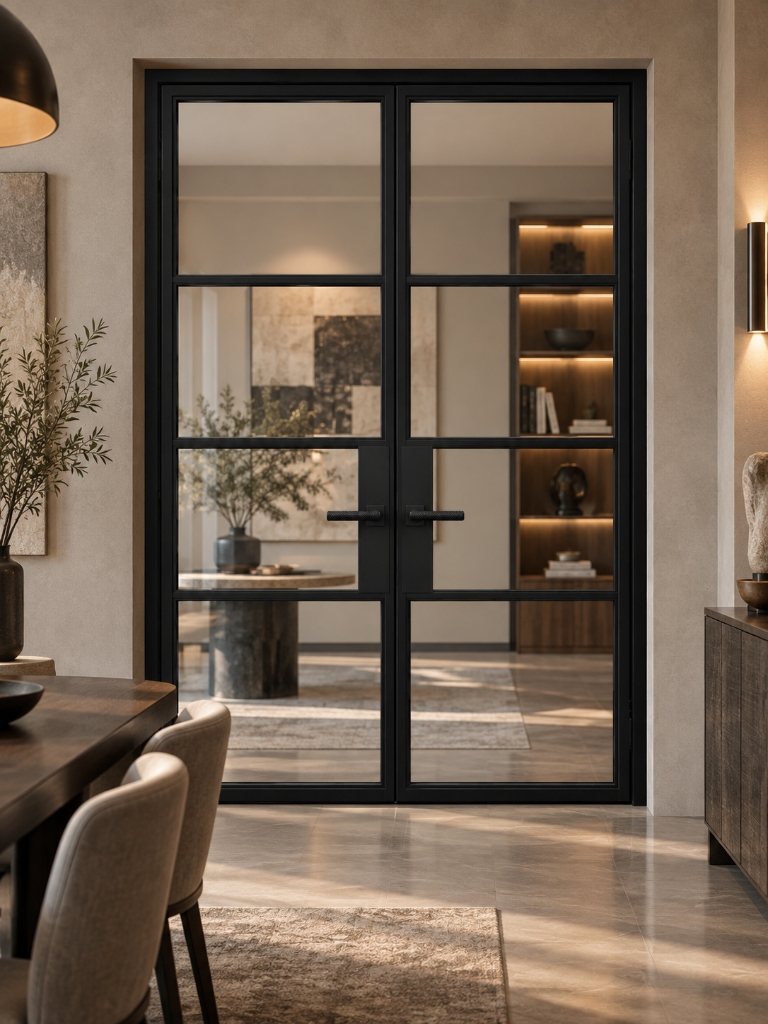 TORAVÉ Solis — 4-Lite Glass Double Door